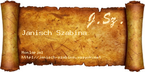 Janisch Szabina névjegykártya